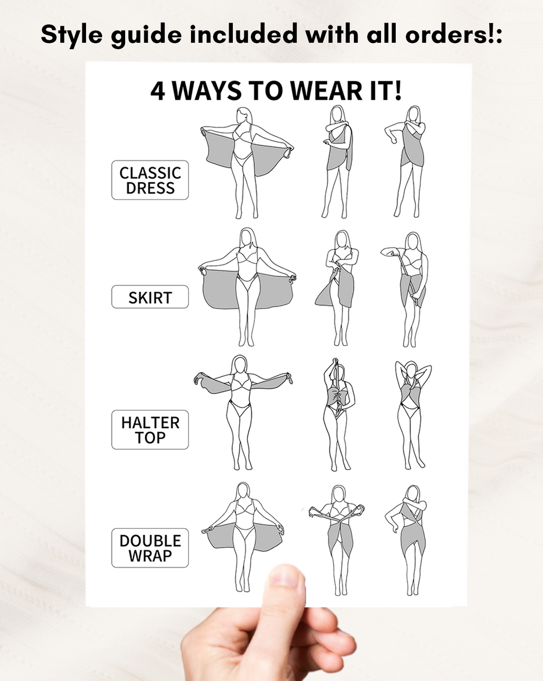 Wrap Bambou Noir Chic – Édition Limitée